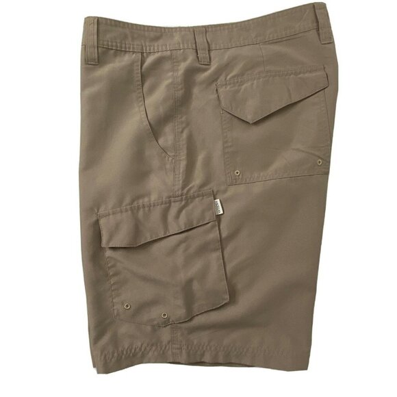 Magellan Outdoor Men's size 34 Water Repellent Cargo Hiking Shorts Khaki Beige - Picture 1 of 8